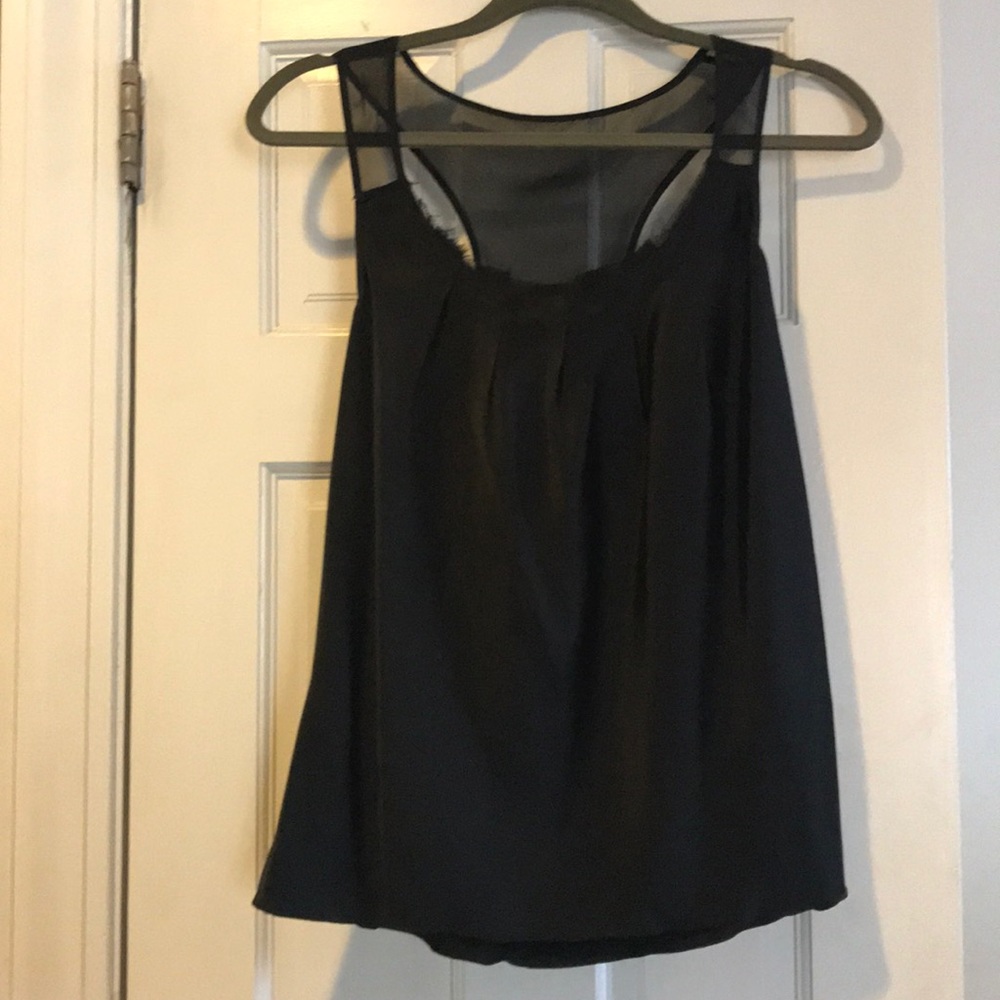 Black silk top
